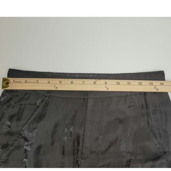 Anthropologie Satin Cargo Joggers in Carbon Gray Shimmer, sz XS - Picture 14 of 16